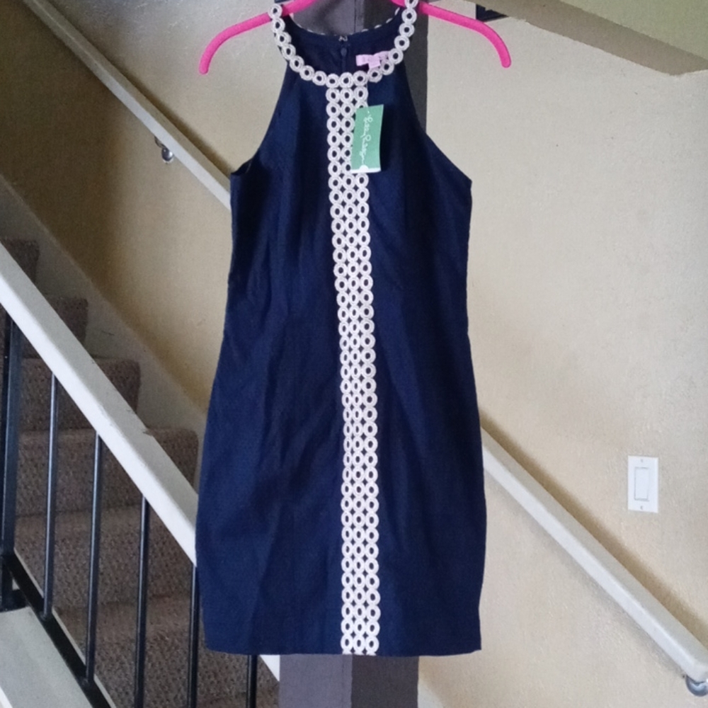Lilly Pulitzer Sasha Shift True Navy Mini Dress